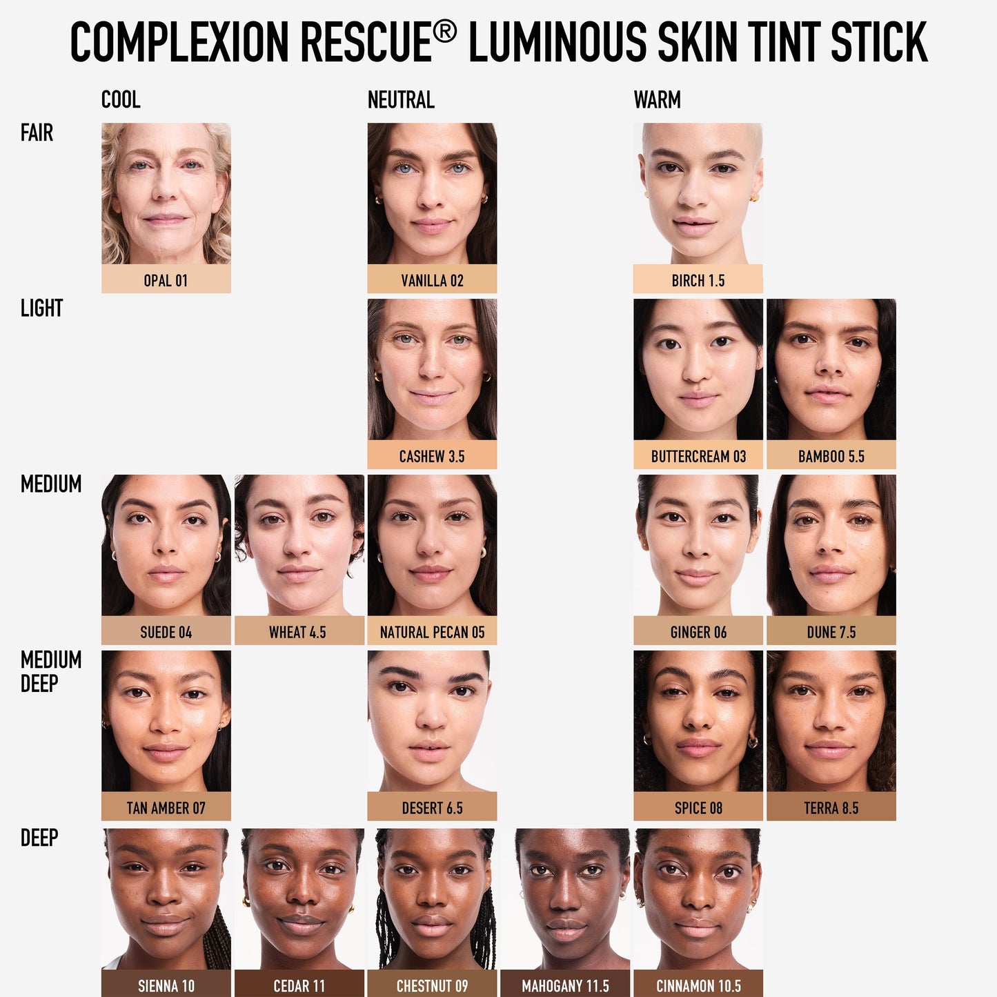 COMPLEXION RESCUE® Luminous Skin Tint Stick and Smoothing Face Brush